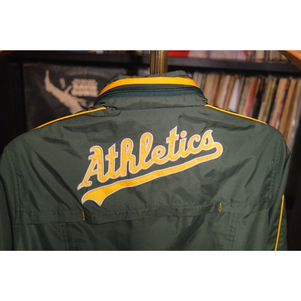 Y2K Oakland Athletics Full-Zip Hidden Windbreaker Jacket G-III Sports Women L